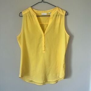 New York and Company Yellow Tank Top